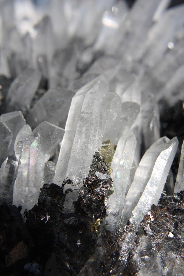 Quartz + Pyrite on Sphalerite | Krushkov Dolming, Bulgaria