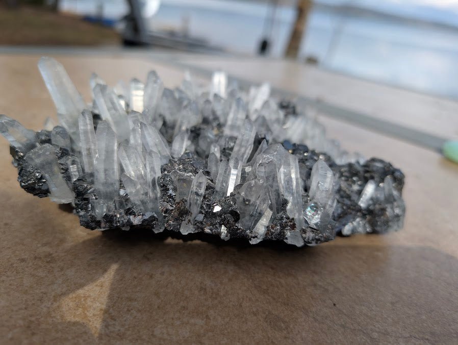 Quartz + Pyrite on Sphalerite | Krushkov Dolming, Bulgaria