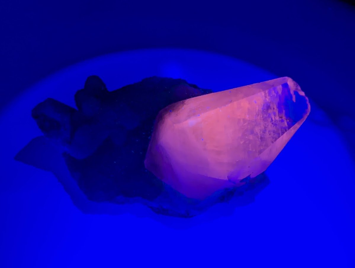 Dogtooth Calcite with Sugar Sphalerite | UV Reactive | Fujian, China