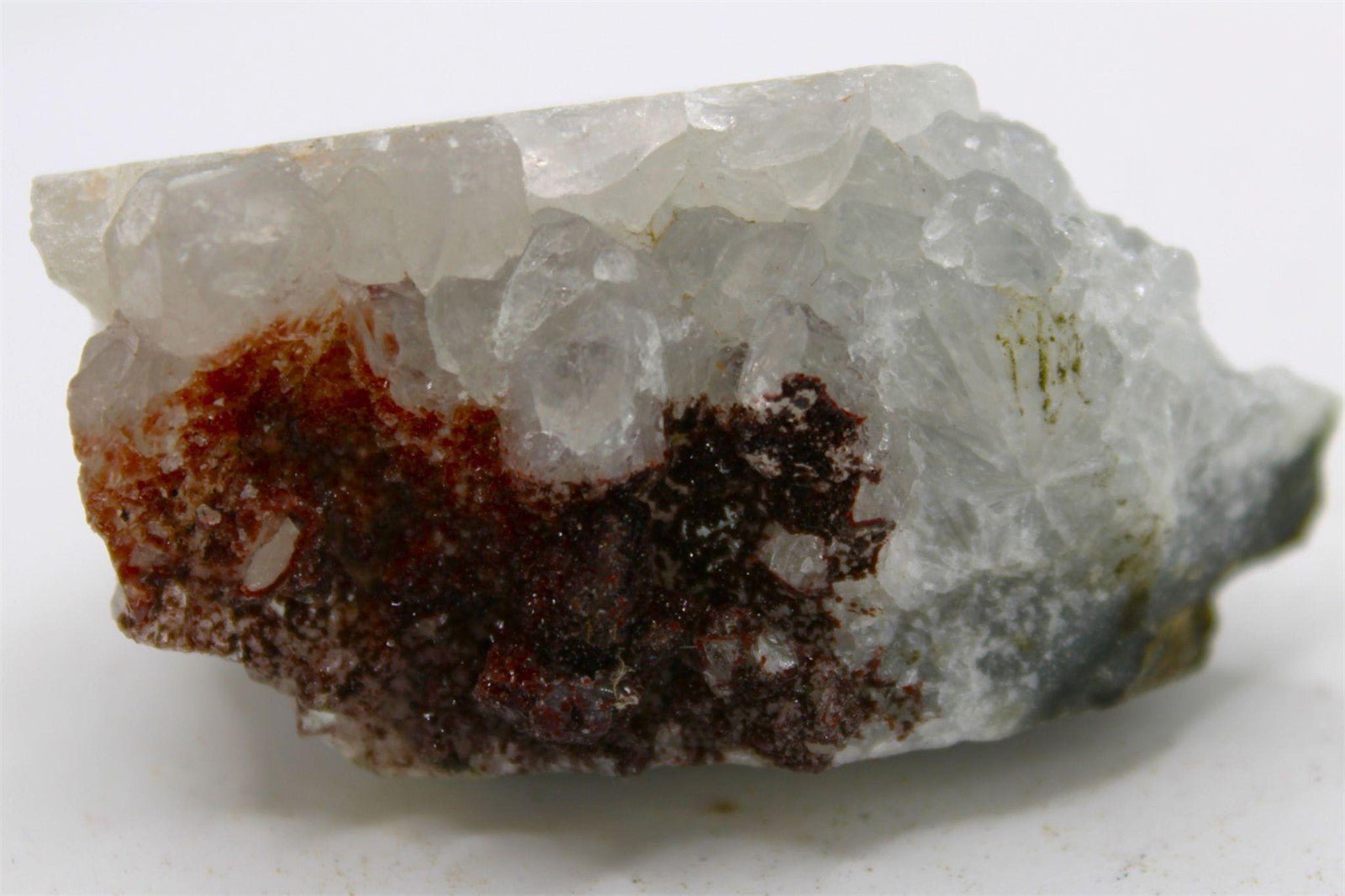 Rainbow Amethyst on Calcite / Quartz | Brazil