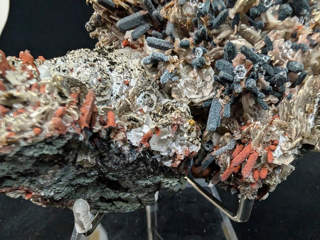 Red Hematite + Quartz with Pyrite | Specimen | UV Reactive | China