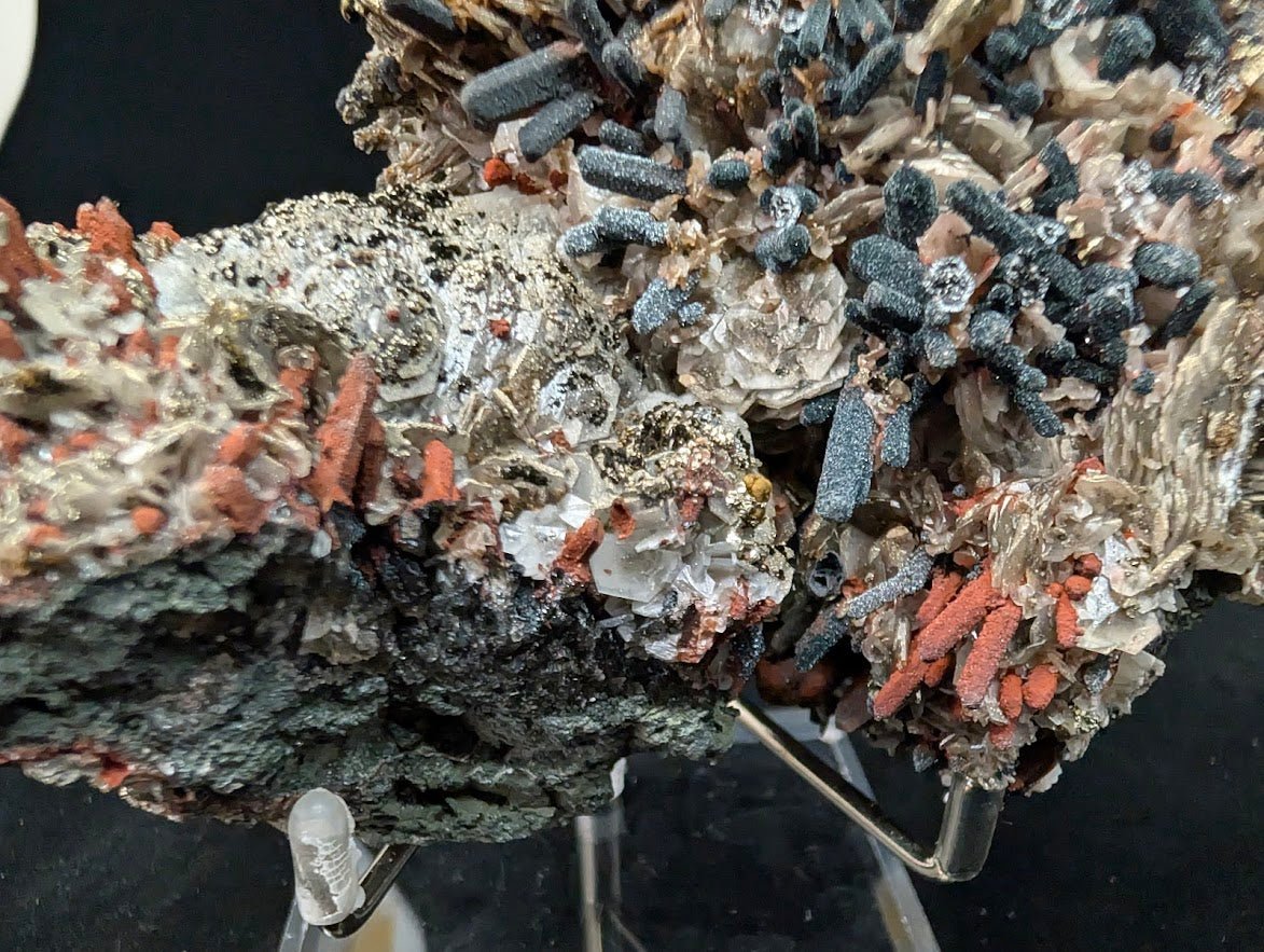 Red Hematite + Quartz with Pyrite | Specimen | UV Reactive | China