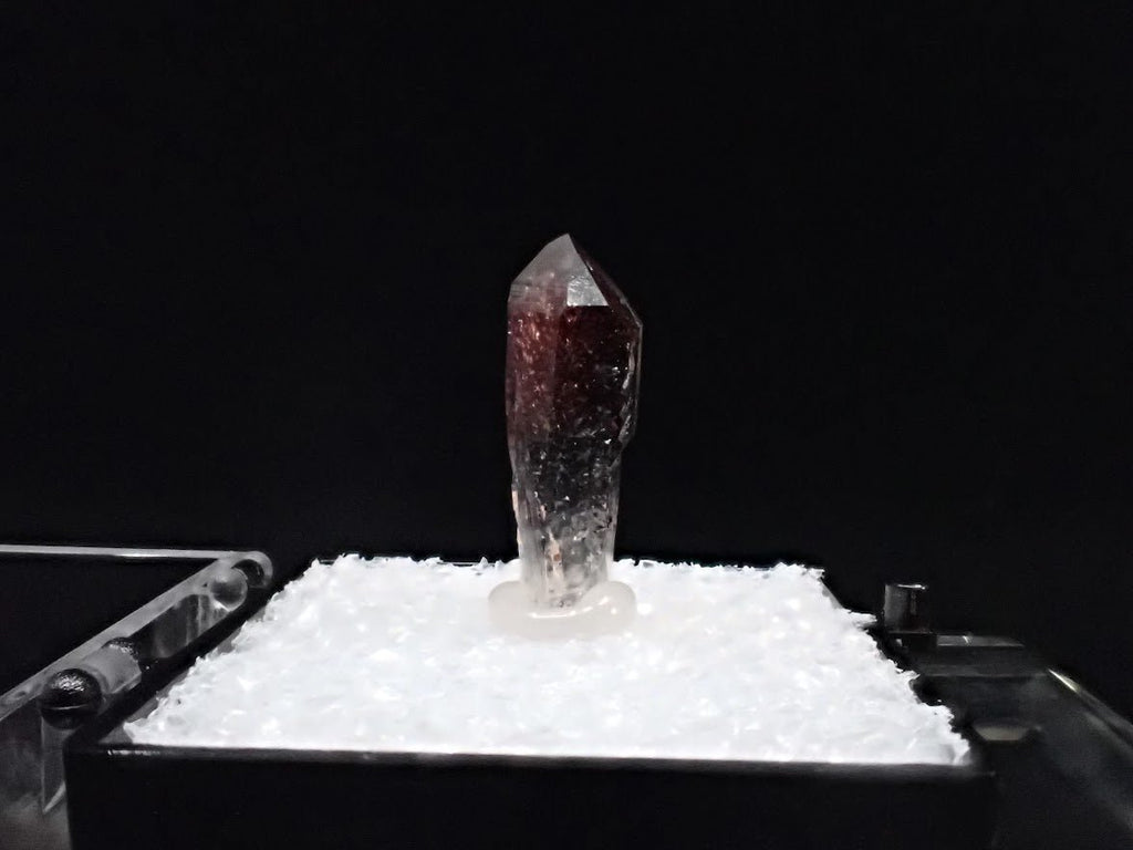 Red Phantom Quartz with Hematite Inclusions – High Clarity Crystal Specimen (19mm)