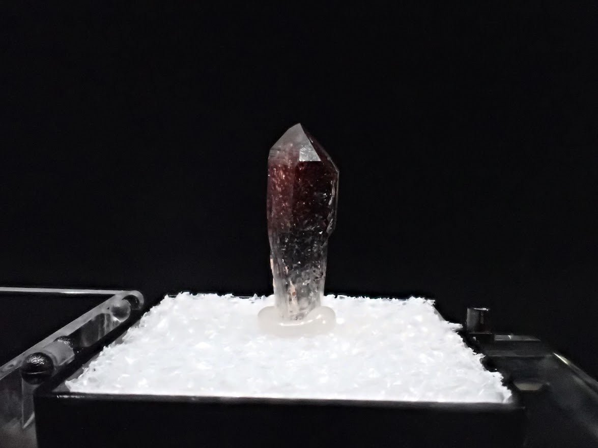 Red Phantom Quartz with Hematite Inclusions – High Clarity Crystal Specimen (19mm)