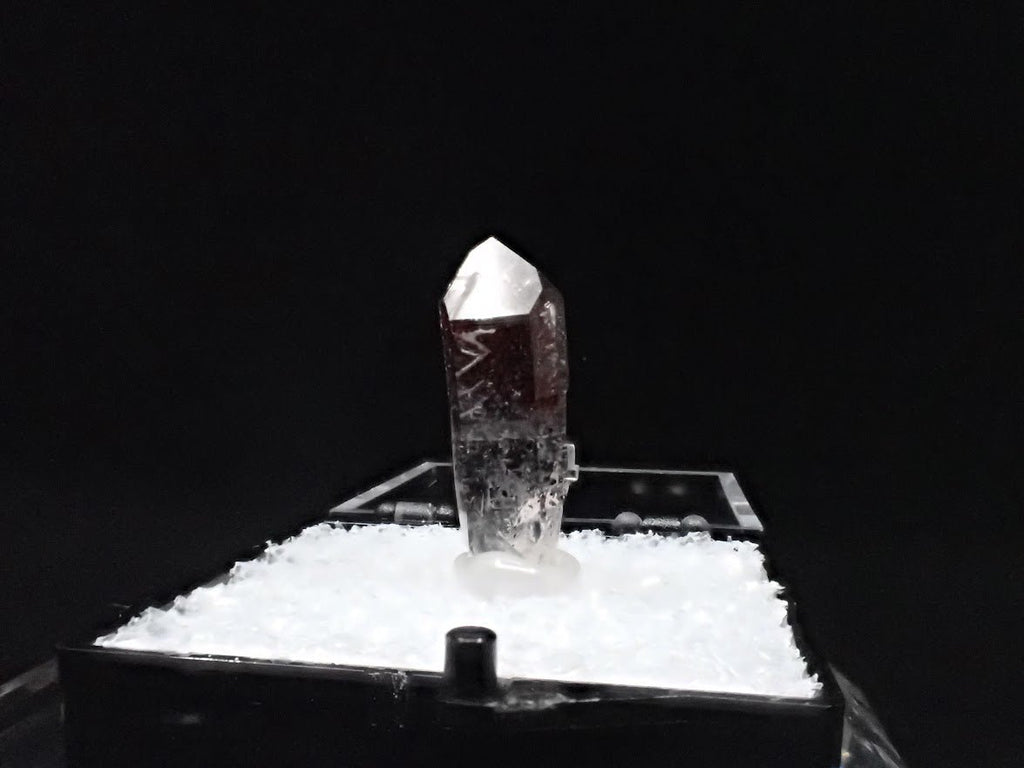 Red Phantom Quartz with Hematite Inclusions – High Clarity Crystal Specimen (19mm)