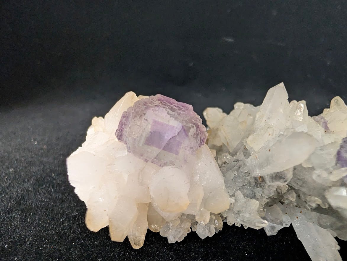 Shangbao Fluorite with Quartz – UV Reactive Collector’s Specimen