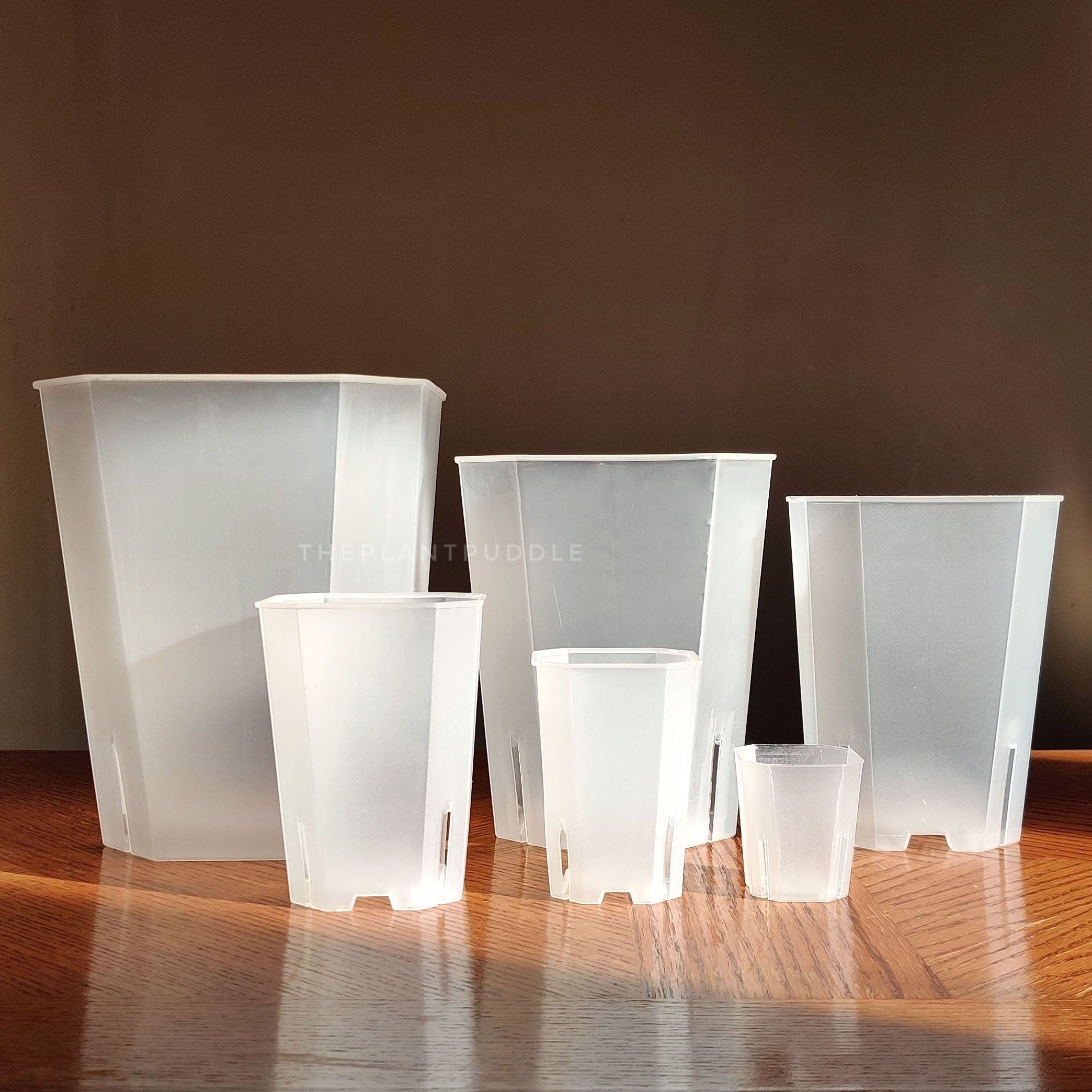 Square Frosted Plant Pot | High Drainage and Easy to Organize