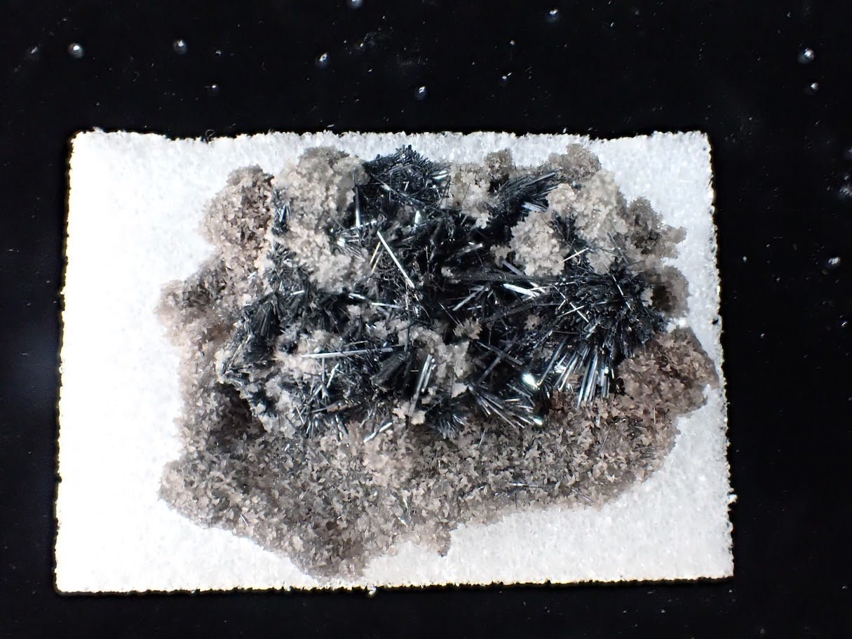Stibnite with Calcite on Matrix – Romania