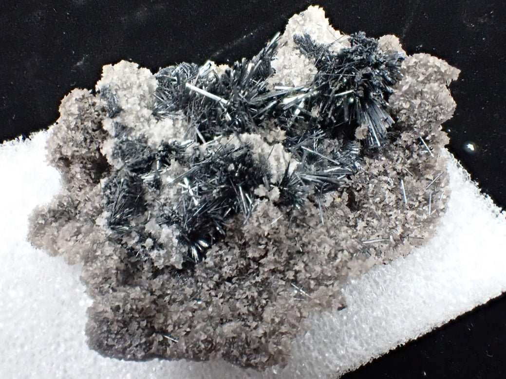 Stibnite with Calcite on Matrix – Romania