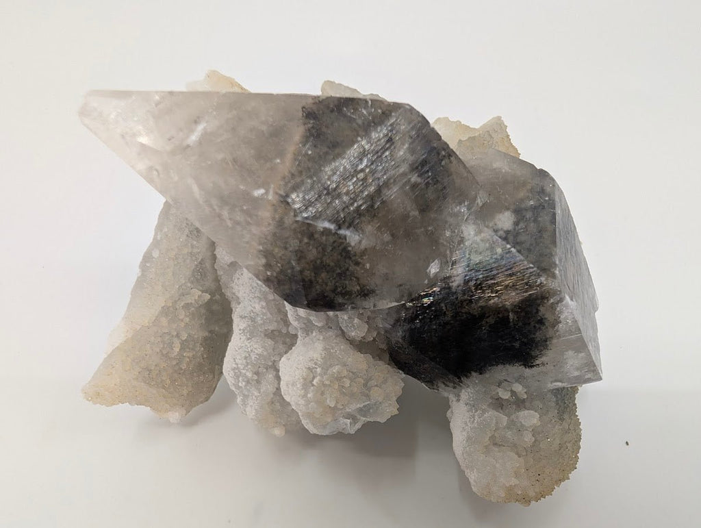 Striking Dogtooth Calcite with Dendritic Inclusions and Sugar Sphalerite