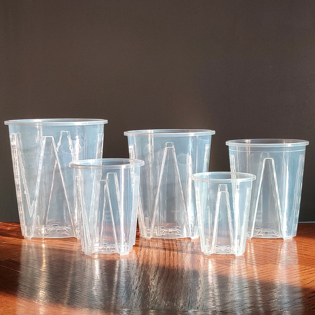 Tall Clear Plant Pot | High Drainage And Sturdy Design