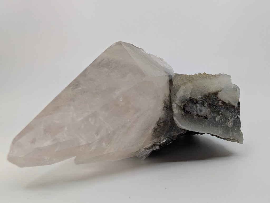 Twin Point Dogtooth Calcite with Dendritic Inclusions and Sugar Sphalerite