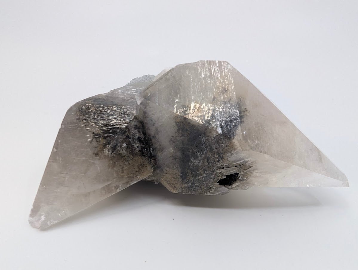 Twin Point Dogtooth Calcite with Dendritic Inclusions and Sugar Sphalerite