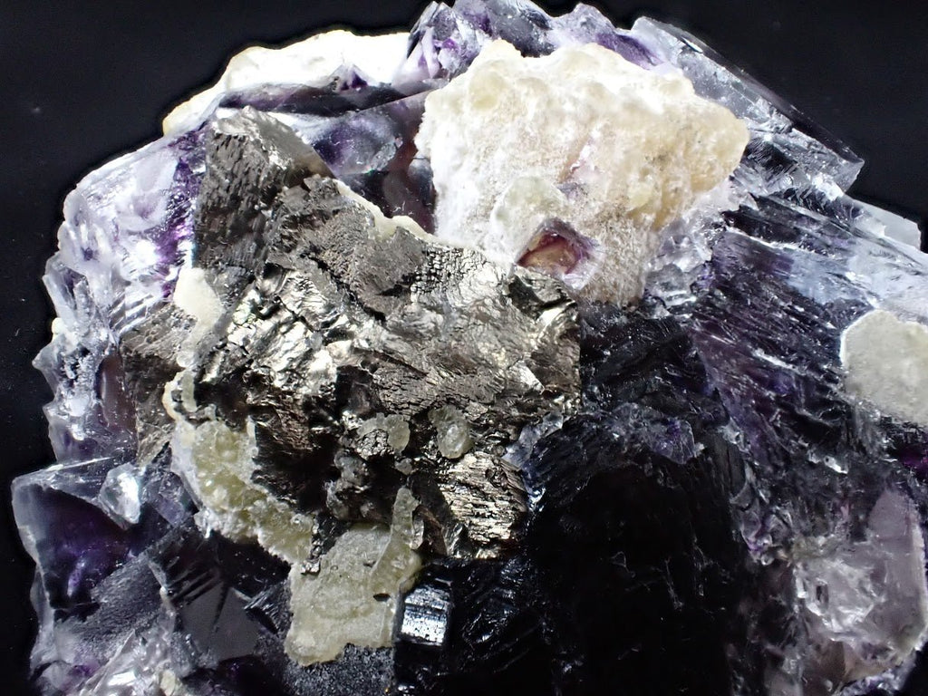 Yindu Fluorite with Barite, Chalcedony and Pyrite – Inner Mongolia, China