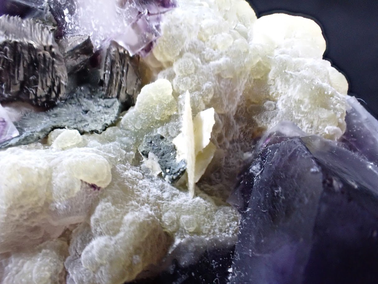 Yindu Fluorite with Barite, Chalcedony and Pyrite – Inner Mongolia, China