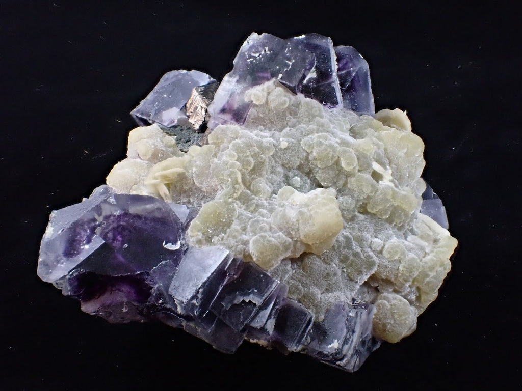 Yindu Fluorite with Barite, Chalcedony and Pyrite – Inner Mongolia, China