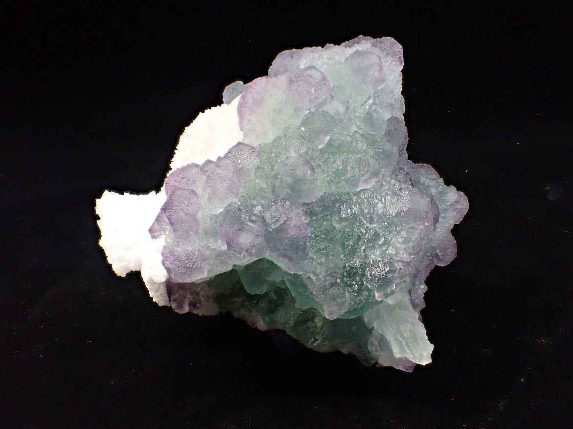 Green-Purple Fluorite with Calcite | Zhejiang, China